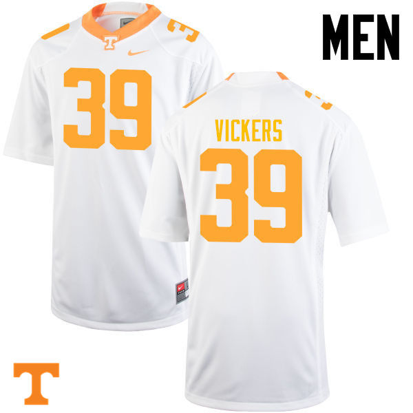 Men #39 Kendal Vickers Tennessee Volunteers College Football Jerseys-White - Click Image to Close